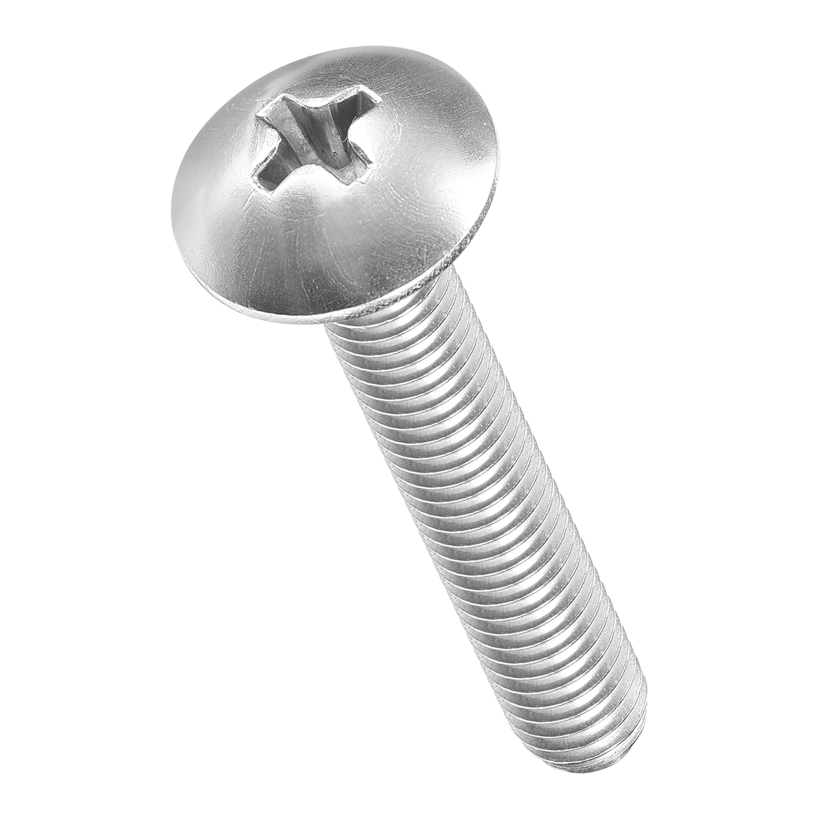 METALLIXITY Machine Screws Phillips Head(M5-0.8x30) 30Pcs, 304 Stainless Steel Round Head Phillips Drive Furniture Bolts