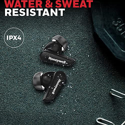 Image of Honeywell Trueno U5000 Truly Wireless ANC Earbuds, Bluetooth V5.0, 16 hrs non-stop music in 1 hr of charge, Noise cancelling with ANC, High Bass, 260mAh Battery, IPX4 Water Resistance, Voice Assistant