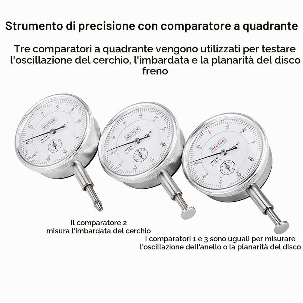 Strumenti di riparazione per ruote per bici da strada MTB Supporto per centratura ruote per bicicletta Supporto per correzione cerchi Supporto per calibrazione bicicletta, MTB Road Bike Wheel R