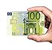 Adesivo per carta di credito, formato US, 100 Euros - Differenziate e decorate la vostra carta bancaria secondo i vostri desideri. Facile da applicare, senza bolle
