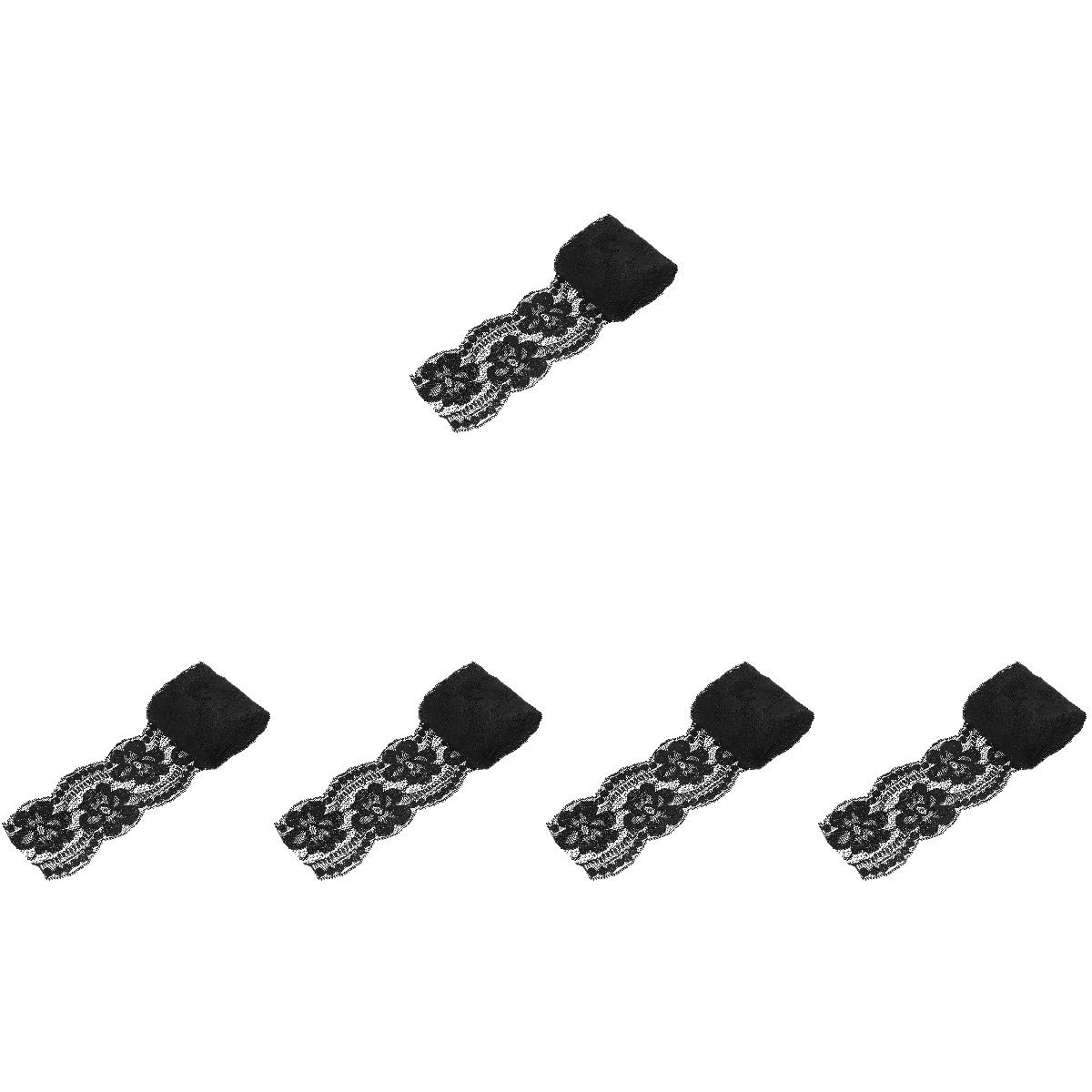 EXCEART 5piezas Cinta De Encaje Elástico Decorativa Para Manualidades y Para Ropa y Accesorios Metros Corte Fácil y Versátil