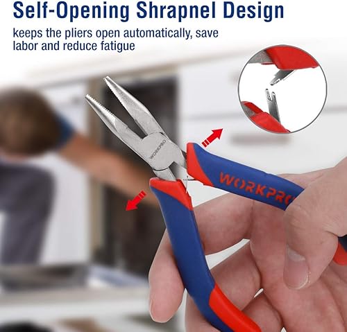 Miniatura 7 de WORKPRO Juego de alicates de 7 piezas para bricolaje y uso doméstico y juego de 6 alicates con estuche