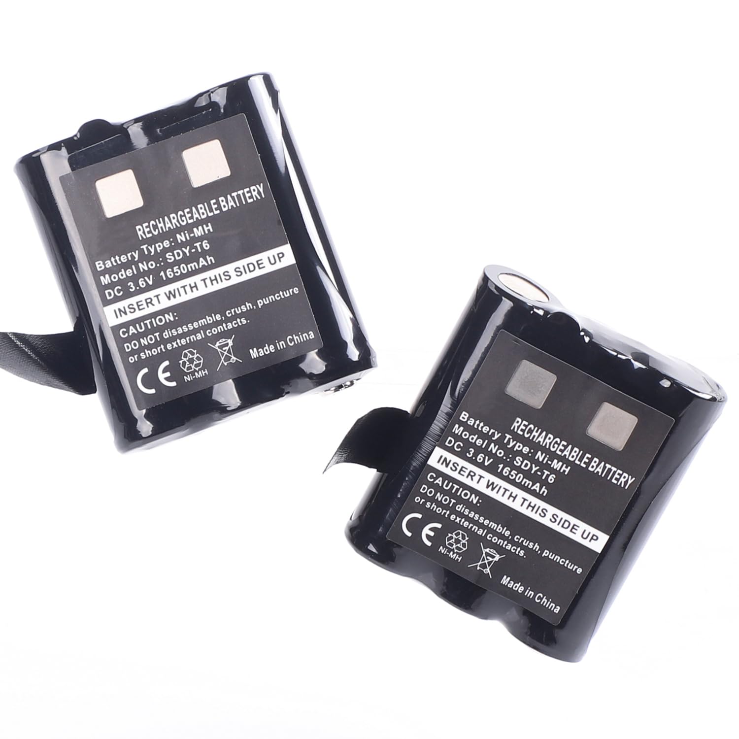 2Pcs 1650mAh 3,6V AA Rechargeable Ni-MH Batterie de Rechange pour Motorola Radio TLKR T92 H2O T82 Extreme T62 T605 H2O T800 PMNN4477AR 1532 PMR446 Walkie Talkie