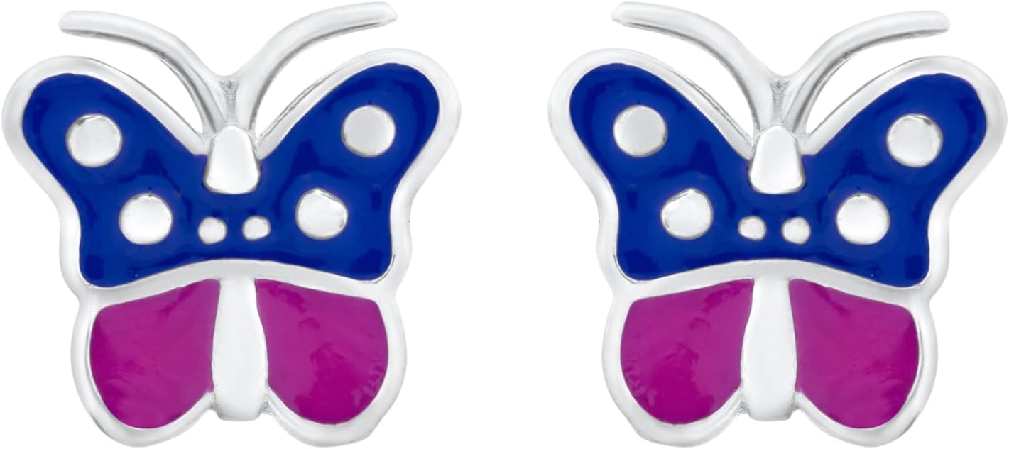 - 925 Sterling Silver Kids Collection Stud Earrings| BIS Certified| Kids Earrings| Studs For Girls | Hypollergic & Anti-tarnish