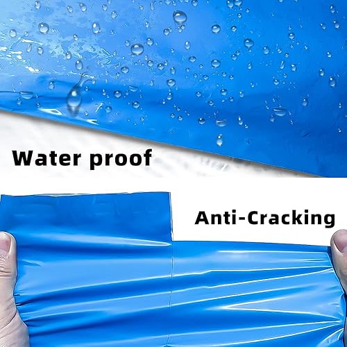 Miniatura 4 de POLYSELLS 100 sobres de envío de polietileno azules de 6 x 9 pulgadas, sellado adhesivo fuerte, impermeables y resistentes a desgarros para ropa,