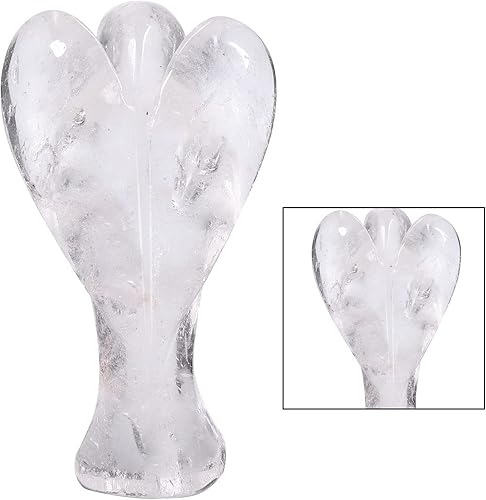 Miniatura 5 de Mookaitedecor - Figura de ángel guardián de cristal de roca de 3.0in (3.0in)