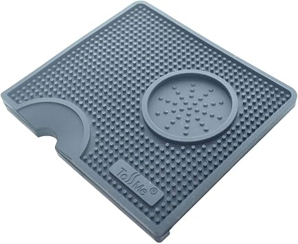 Espresso Tamping Mat I Food Safe Rubber Coffee Tamper Mat I Portafilter Mat For Baristas I Coffee Tamp Mat I Waterproof, Heat Resistant Tamping Pad,TM-CO01 Black