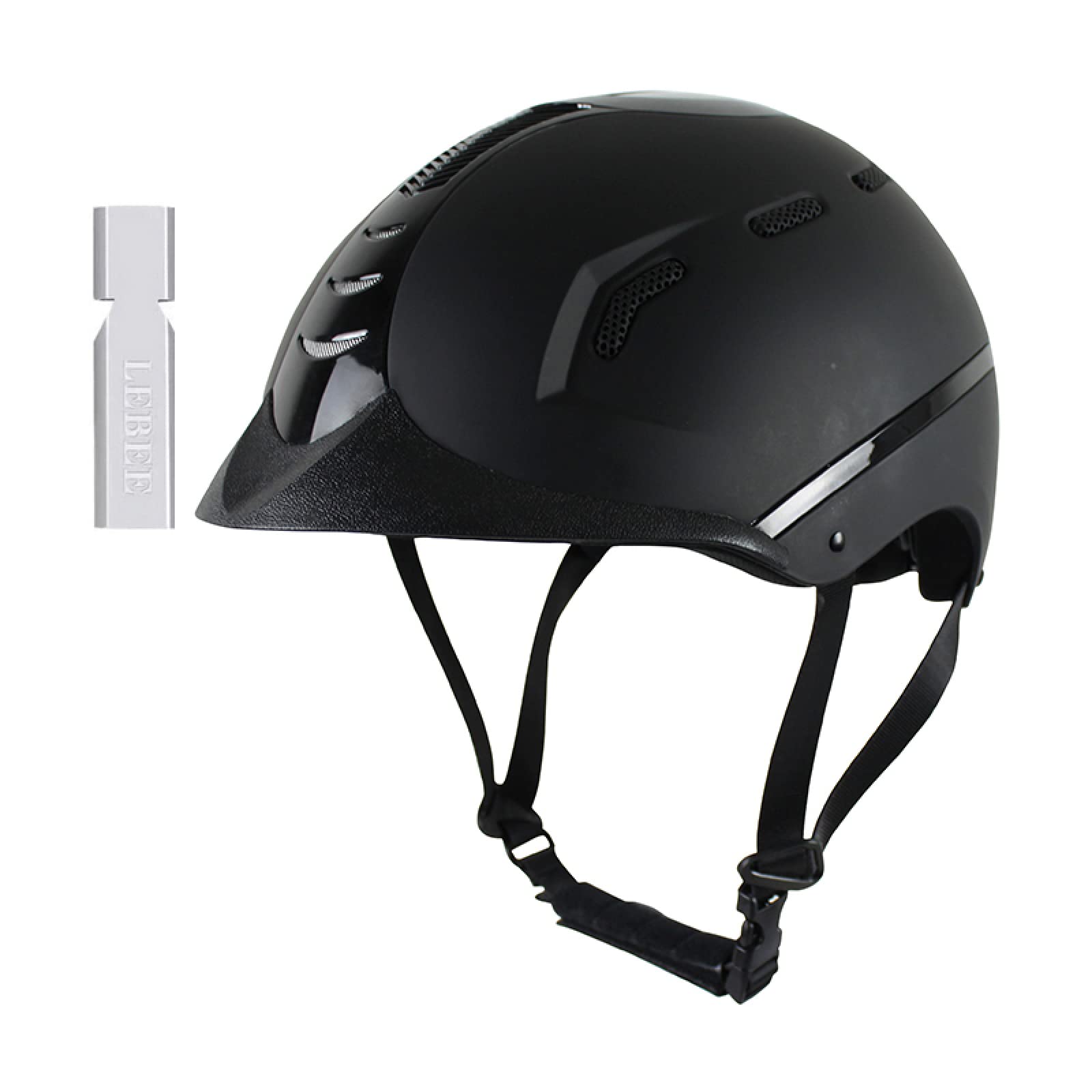 LEBEEEquestrian Helmet Riding Helmet Breathable Adjustable Equestrian Supplies Men And Women With The Same Style This Is The For Horsemanship Lovers,Black-L(59-61cm)