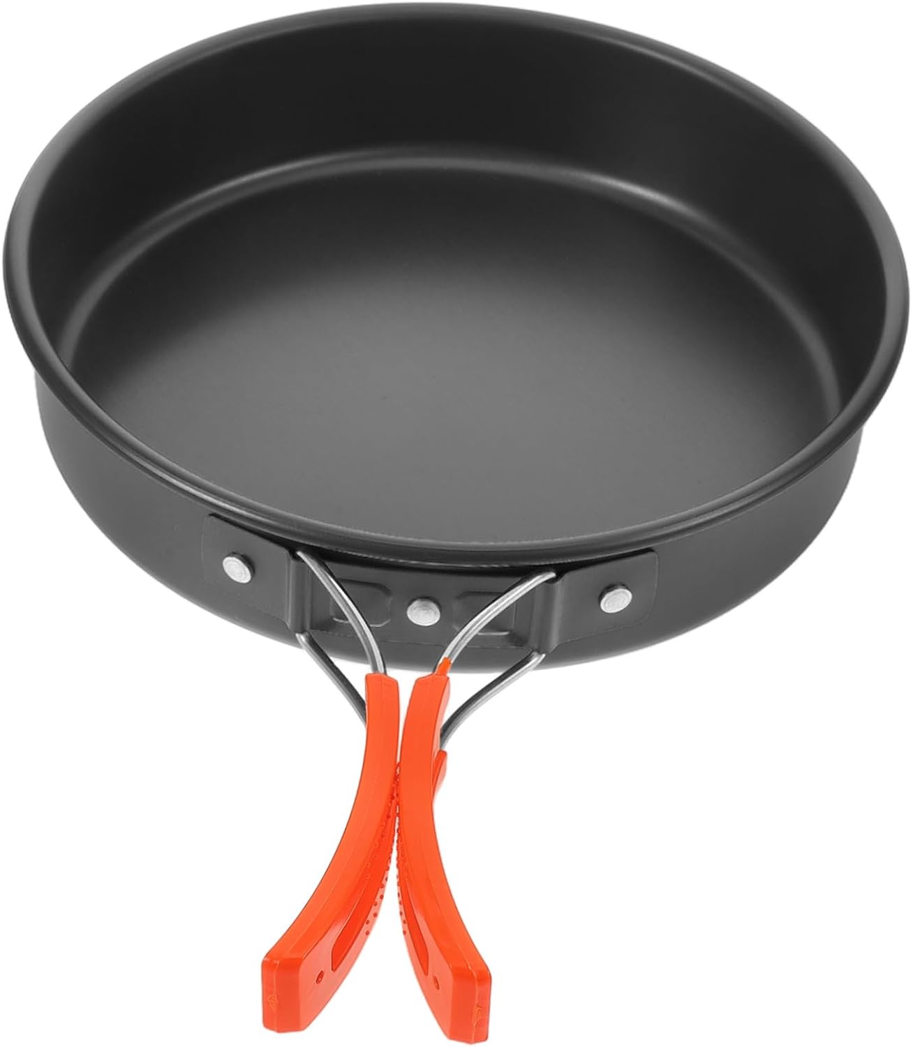 KICHOUSE Aluminum Alloy Camping Frying Pan Lightweight Nonstick Cookware for Outdoor Cooking for Hiking Picnics and Camping Trips Ergonomic Handle for Easy Grip