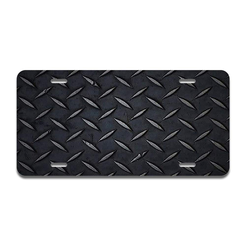 SignMission Black Diamond Plate Aluminum License Plate | License Plate 12