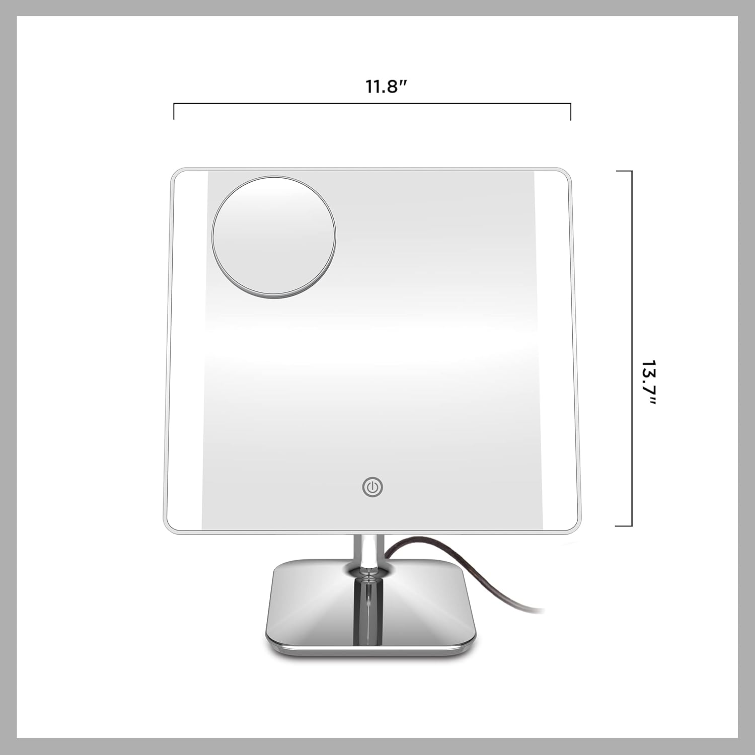 Conair Lighted Makeup Mirror with 10X Spot Magnification and Phone