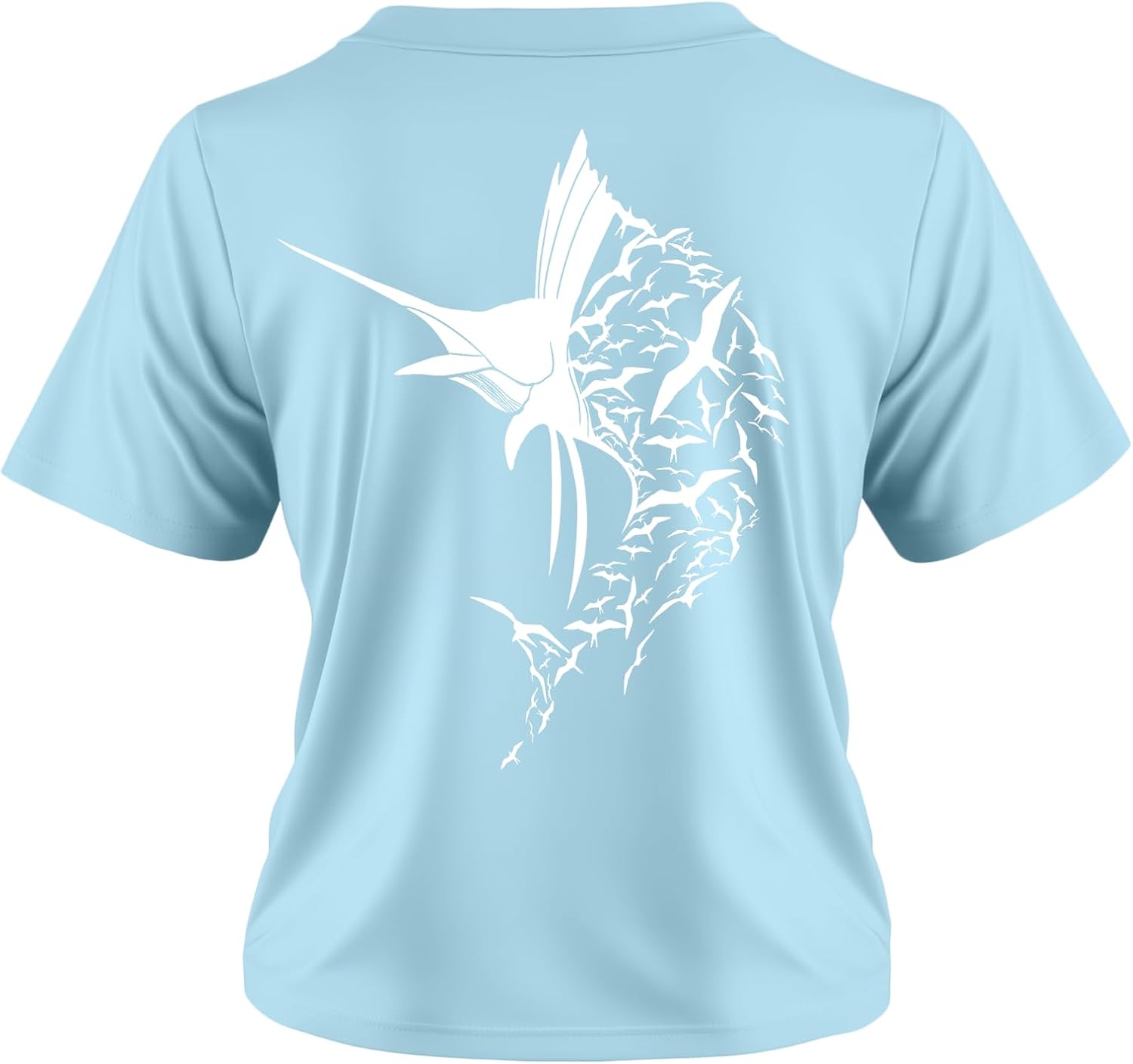 Palmyth Womens Fishing Shirt, Tie Front UPF 50+ Sun Shirts Rash Guard Crewneck Cropped Tops Fashion Unique Pattern Tee - Image 4