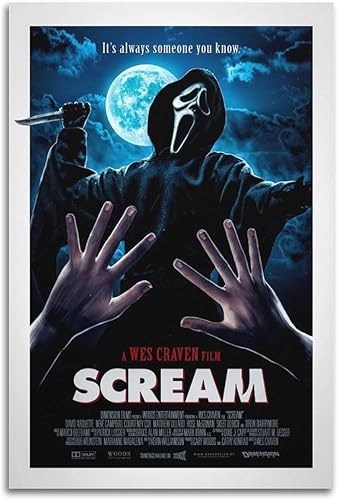 jongi Póster de película de terror, póster artístico y arte de pared, póster moderno para decoración de dormitorio familiar, 24 x 36 pulgadas (23.6