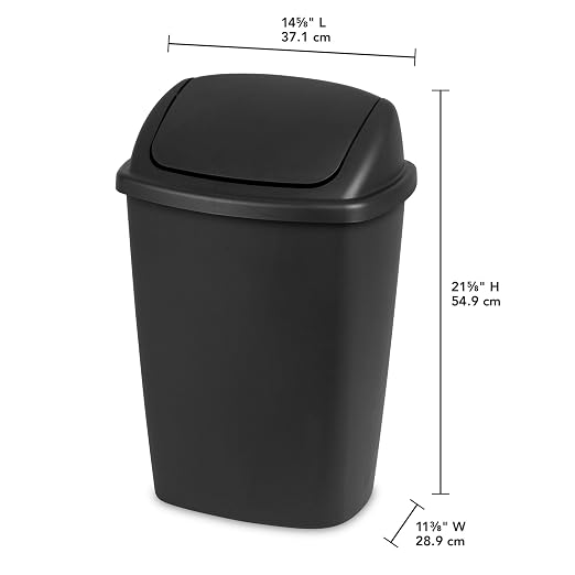 Caneca de Basura Rectangular Negra 7.5 Galones miniatura 2