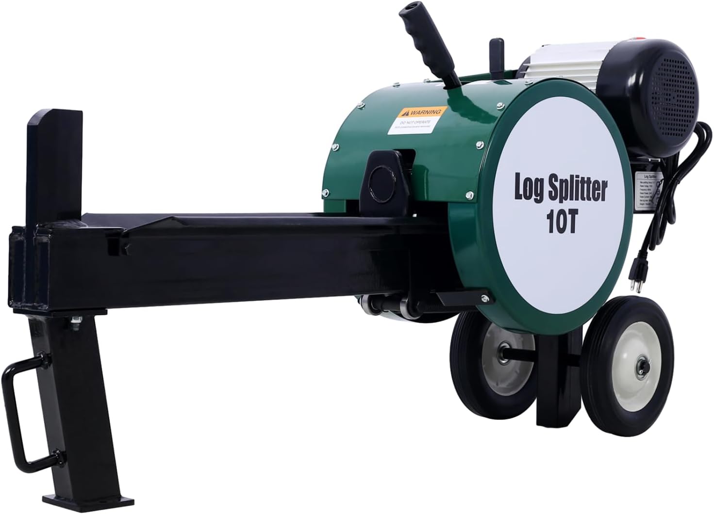 Double Flywheel Electric Log Splitter Log Splitter Electric Portable 10 Ton hotizontal 2HP 16A Electric firewood Splitting Machine