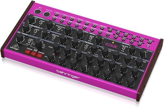 Behringer EDGE Analog Semi-Modular Percussion Synthesizer with 2 Oscillators, Multi-Mode Filter, Dual 8-Step Sequencer and 16-Voice Poly Chain