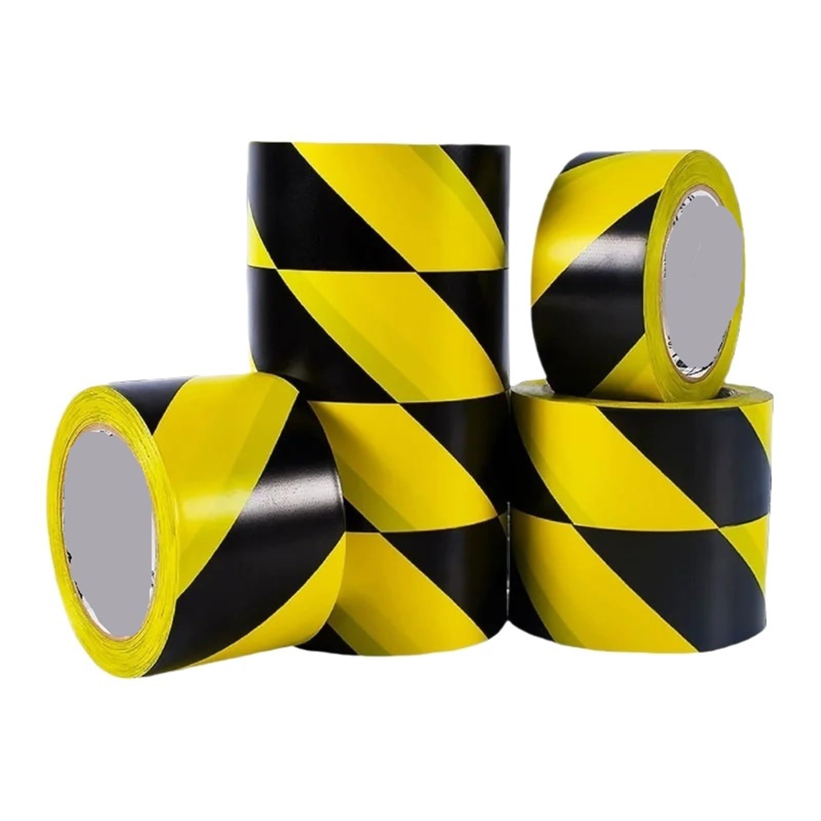 Cinta autoadhesiva de advertencia peligro, paquete 8 cintas vinilo amarillo 48 mm x 33,0 m for señalización suelos