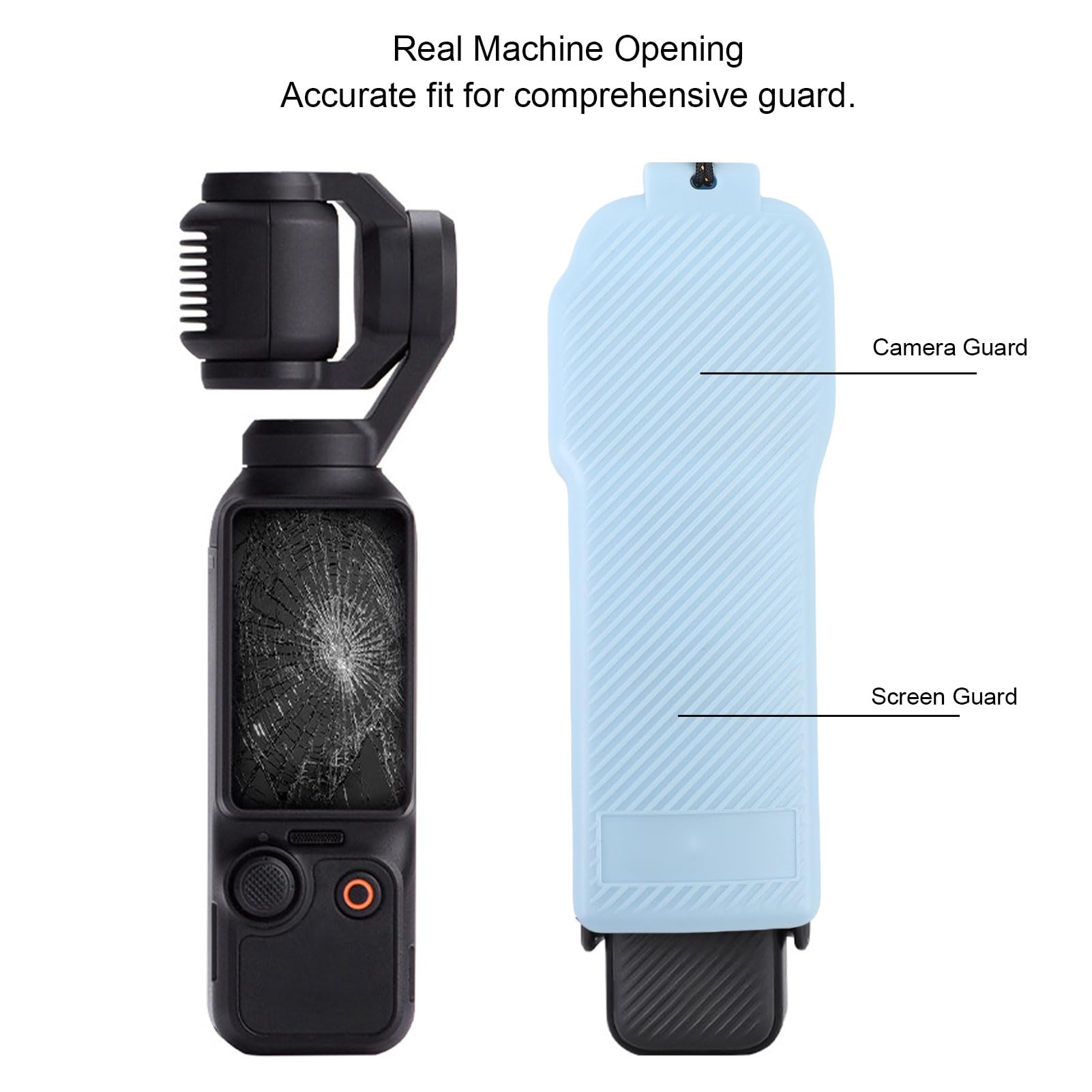 3 Silicone Cover Protective Case, Lens & Screen Protector Scratch Proof Sleeve Skin Compatible with OSMO 3 Combo Accessories