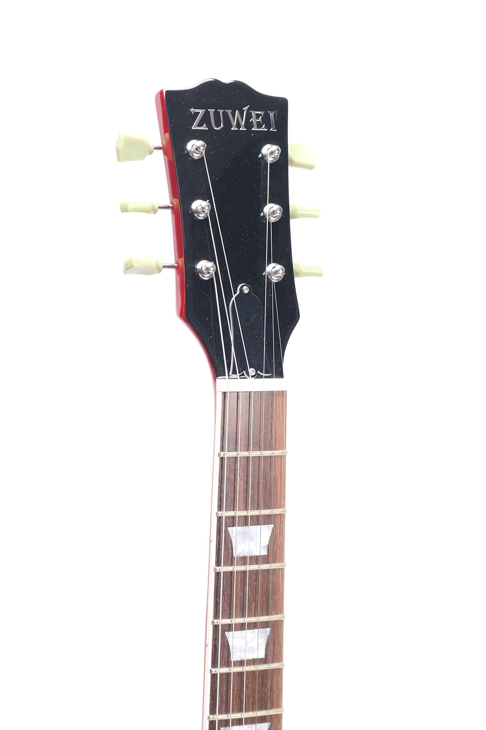 SG Guitarra Eléctrica 6 Cuerdas Rosewood Diapasón Guitarra Cromo Hardware con Bolsa - Rojo