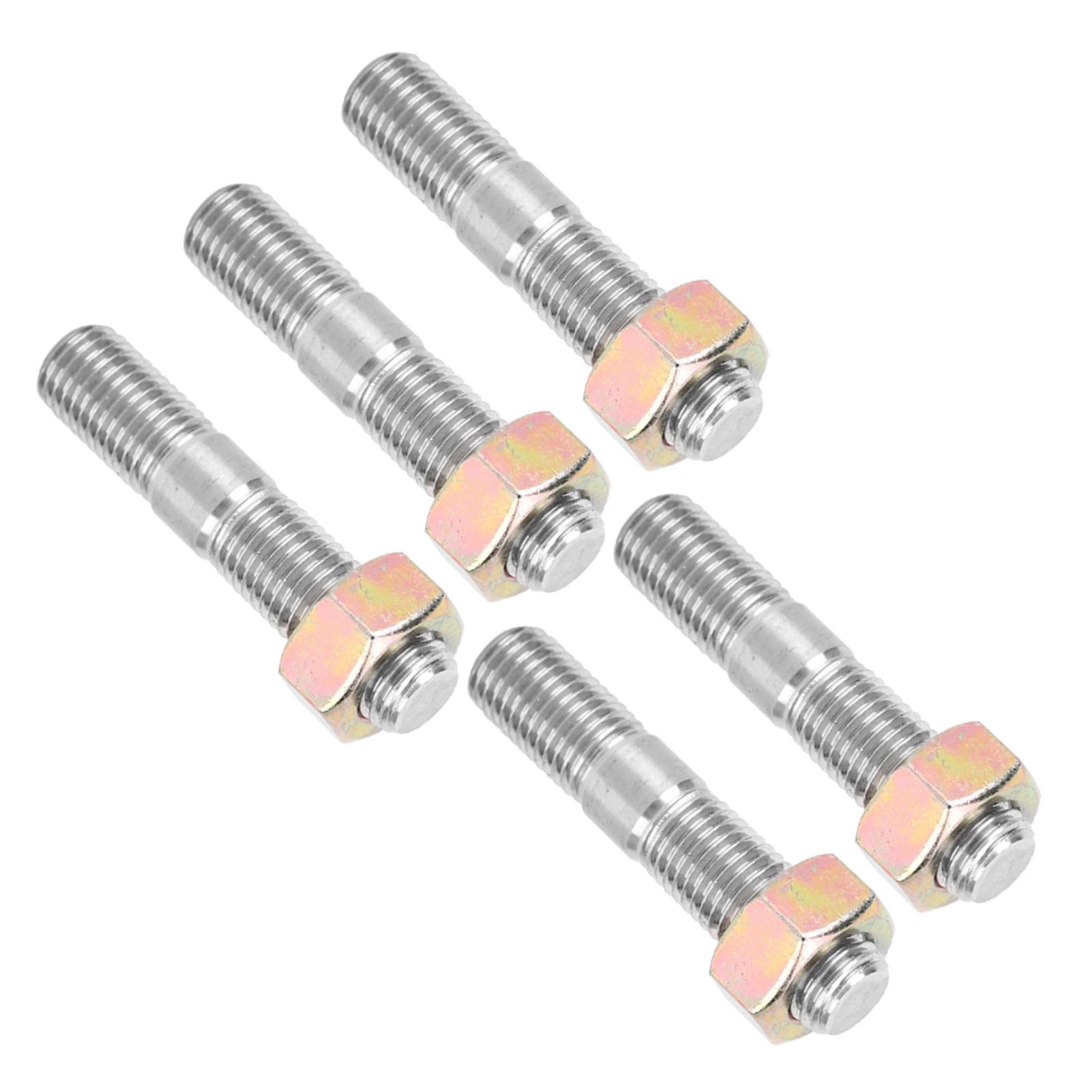 Kit Prigionieri, M10x1.25 50mm Turbo Stud Kit, 5 Pezzi Dadi e Kit Bulloni Testa, Kit di Riparazione di Ricambio per Automobili in Acciaio Inossidabile Adatto per DSM 1G, EVO1~10
