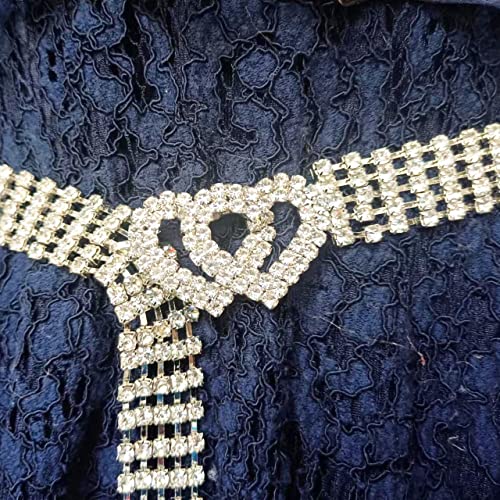 Fashion Elegant Tassel White Rhinestones Crystal Waist Chain Belt Shiny For Dresses Women Ladies Diamond Wedding Metal Silver Chain Belt Accessories With Heart Buckle #TOP3