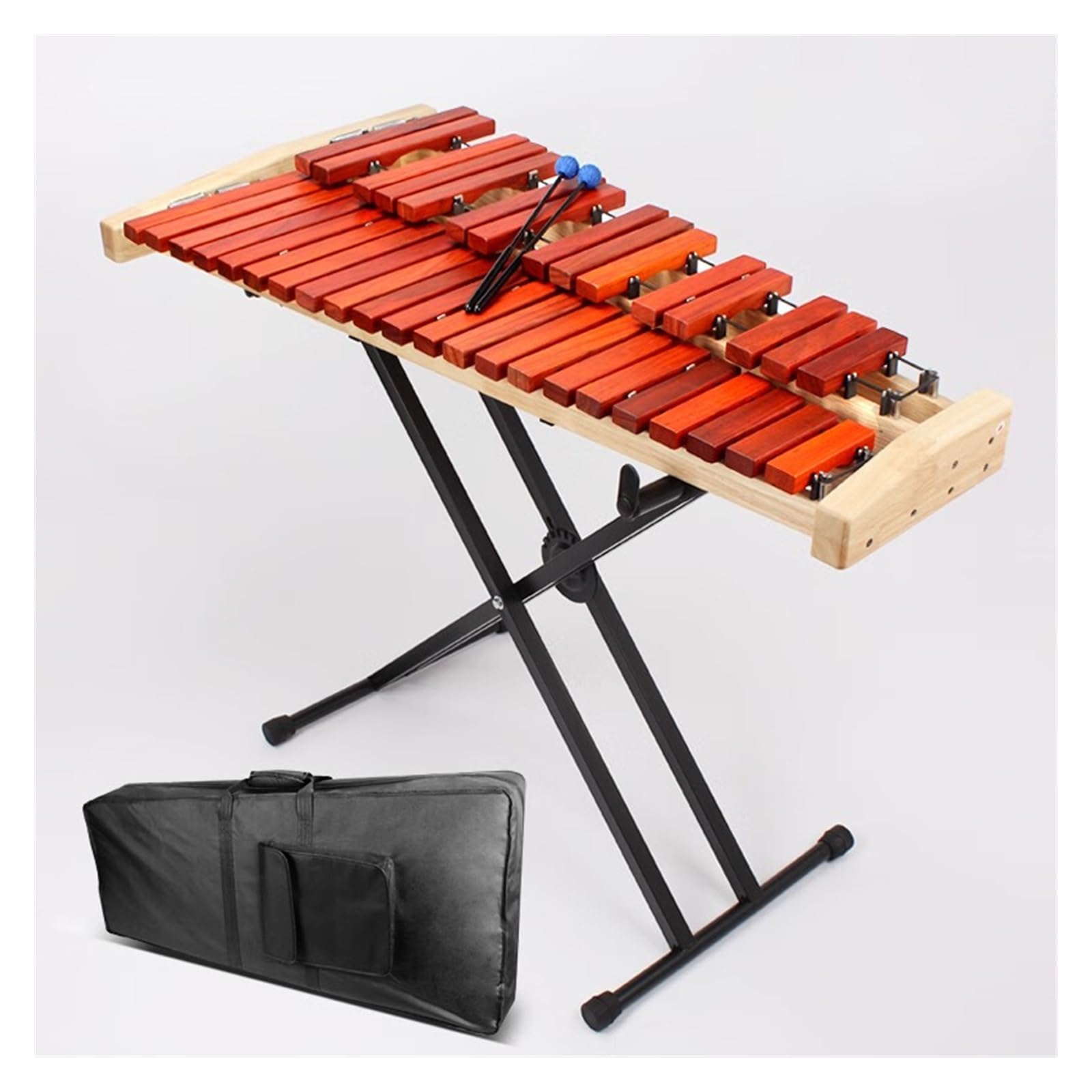 Professional Xylophone Professionelles Xylophon Auf Leistungsniveau Mit 37 Tasten Aus Mahagoni Schlaginstrument Xylophon Mit 37 Tonbändern Paket(37 sounds+piano bag)