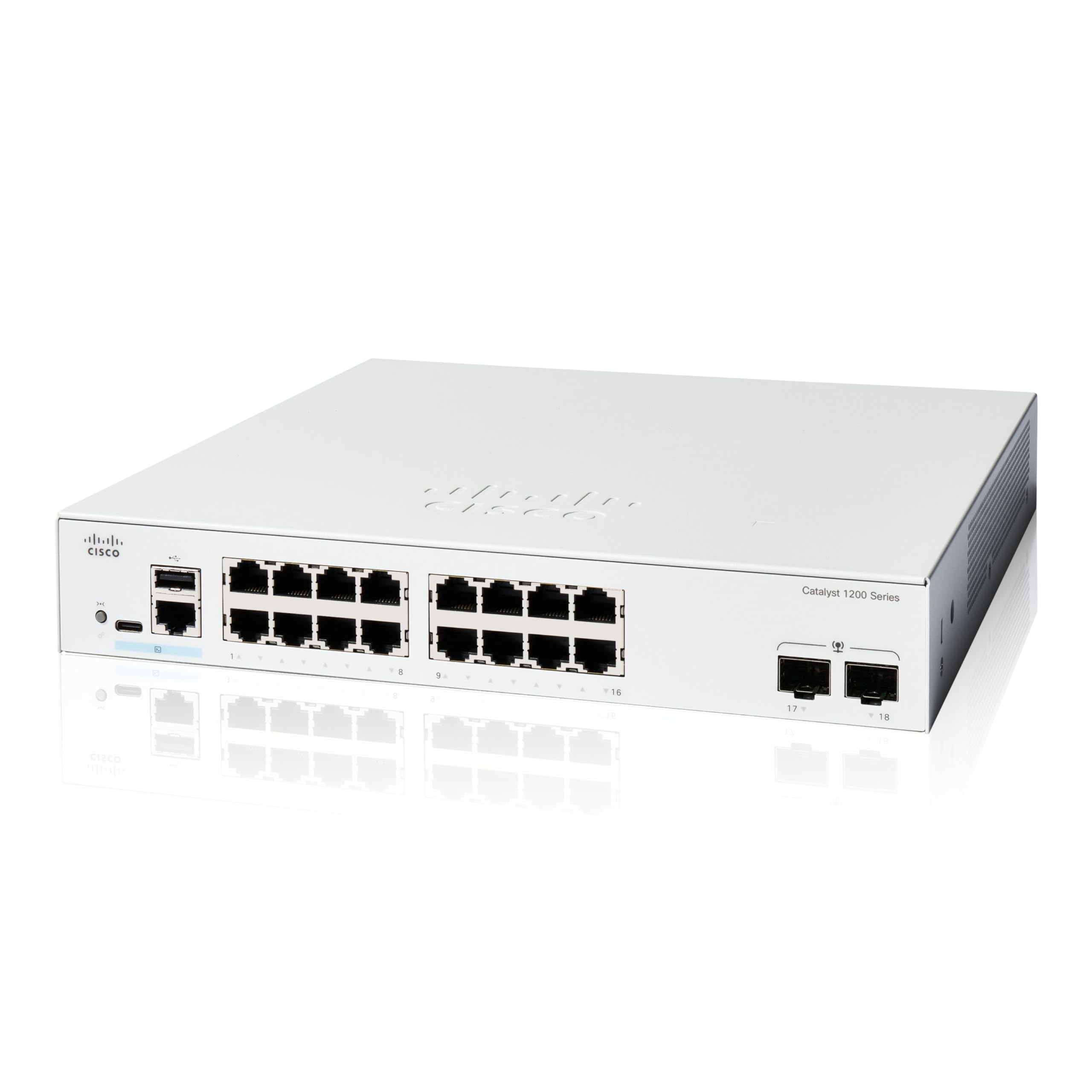 Cisco Catalyst 1200-16T-2G Smart Switch. 16 Port Ge. 2X1ge Sfp. Limite