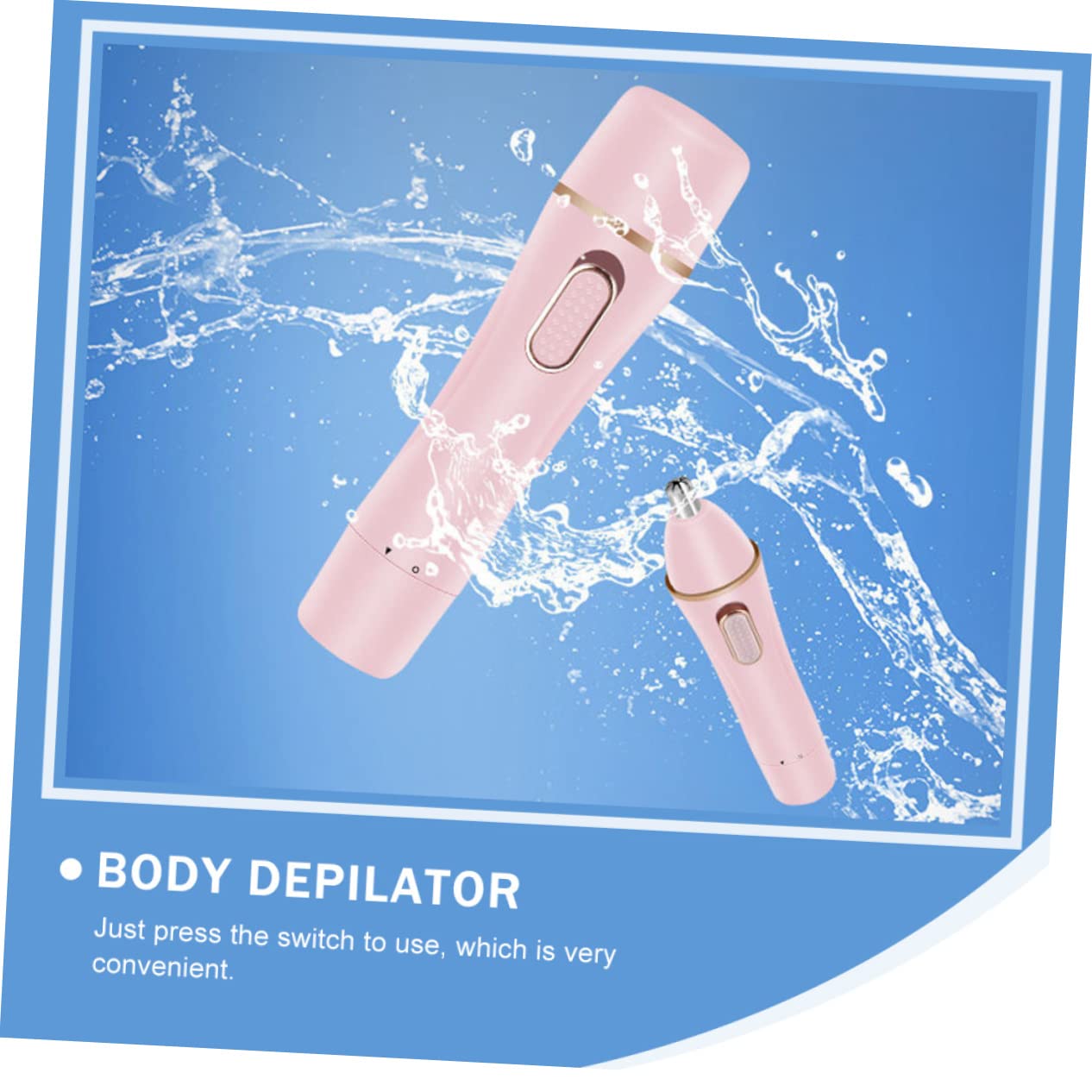 2 Set Rasoio Elettrico Ricaricabile USB per Donne Epilatore Portatile Multifunzionale per Naso Labbra Ascelle e Gambe Design Ergonomico e Irritazioni Rosa e Compatto