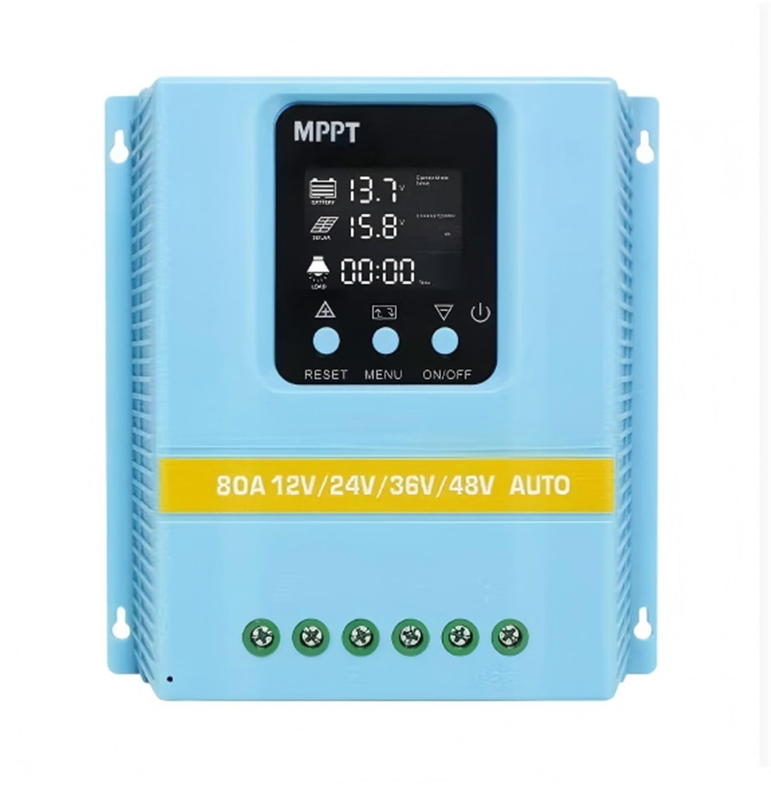 Solar Charge Controller MPPT 60A 80A 100A Solar Charge Controller 12V 24V 36V 48V LCD Display Panel Battery Intelligent Regulator Simple to Operate(80A)
