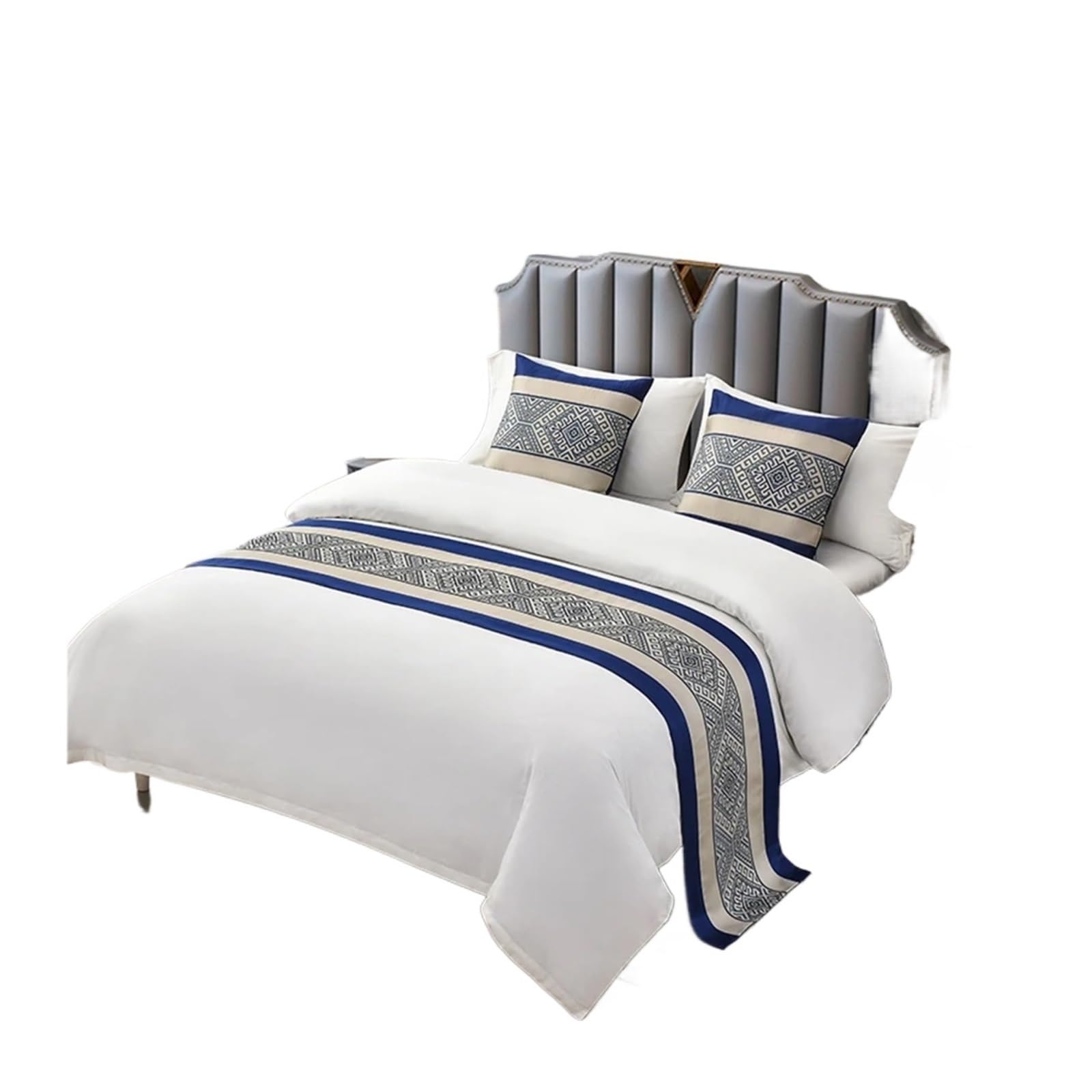 SHENJMAI Bed Runner Bed Table Runner Flag Hotel Cupboard Bedding Decor for Home Parlor Wedding Room(T,50x240cm)