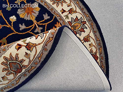 Image of Royal Look Handmade Carpet with Super Soft & Pure Woolen Carpet for Your BEDROOMS & Living Room with 1 INCH Pile Height 6 X 6 FEET (180x180 cm) Round Multi