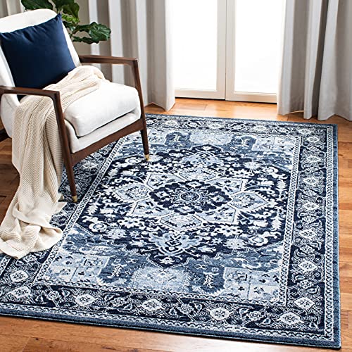 Tapete SAFAVIEH 5'3" x 7'6" Oriental Azul Marina miniatura 1