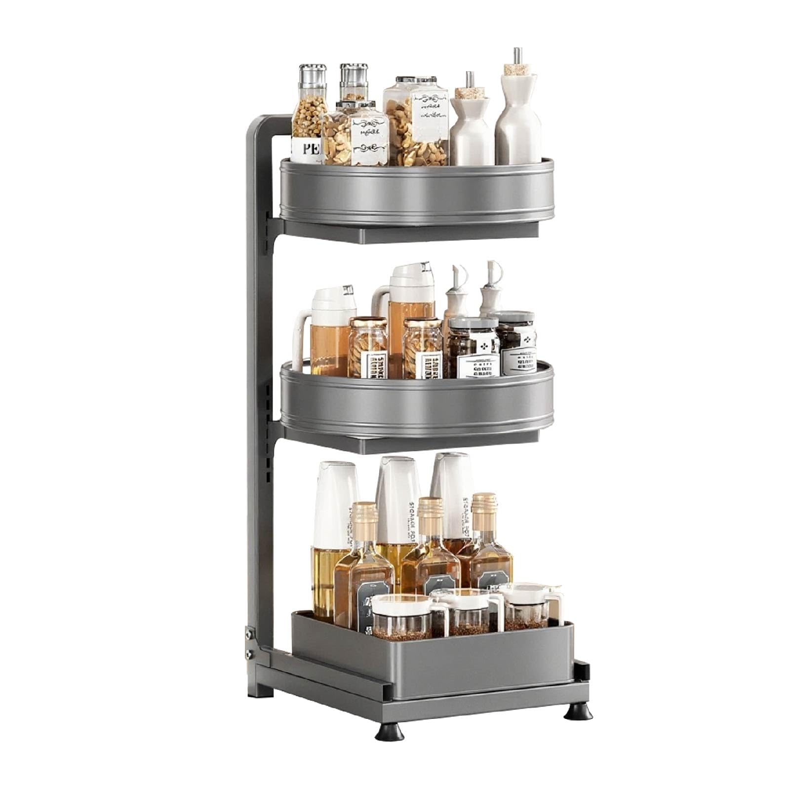 Gewürz Organizer Schublade Küchen Organizer schublade Kombinierbarer Gewürz Schubladeneinsatz Gewürzeinsatz Schublade für Gewürze Aufbewahrung 29x27x65cm