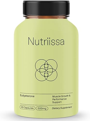 Nutriissa Ecdysterone 500 mg  Apoyo al crecimiento muscular y rendimiento  Certificado EPEB para pureza y potencia  90 cápsulas veganas