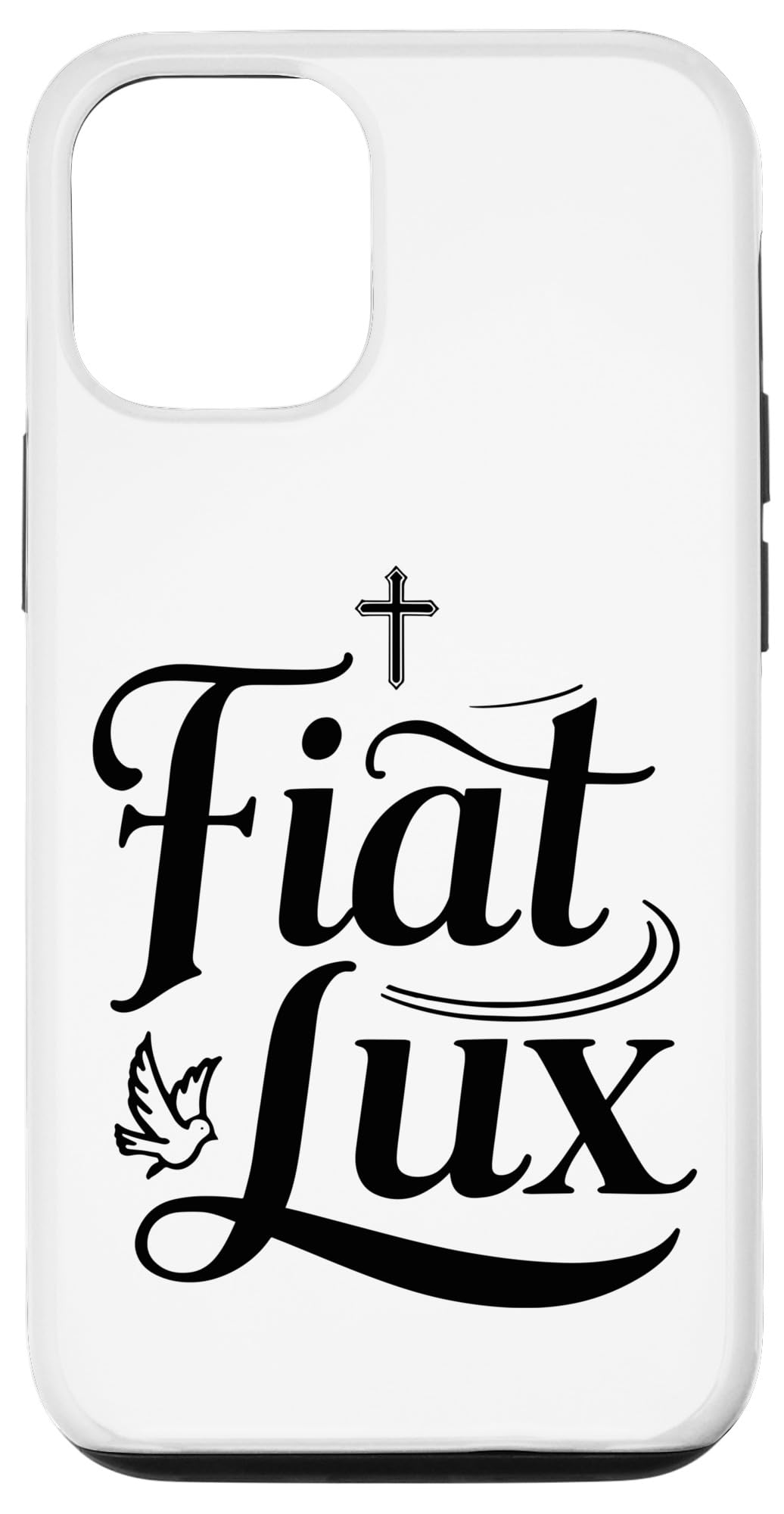 Amazon.com: iPhone 15 Fiat Lux Religious Latin Quote Light Cross Dove  Christian Case : Cell Phones & Accessories