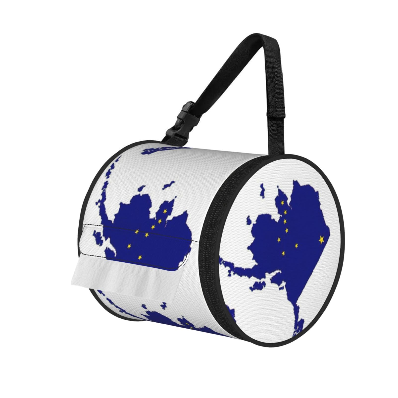 Alaska State Flag Map Print Fashion Tissues Organizer Box, Hanging Tissue Holder For Purse Coins For Car Office Daily Outing