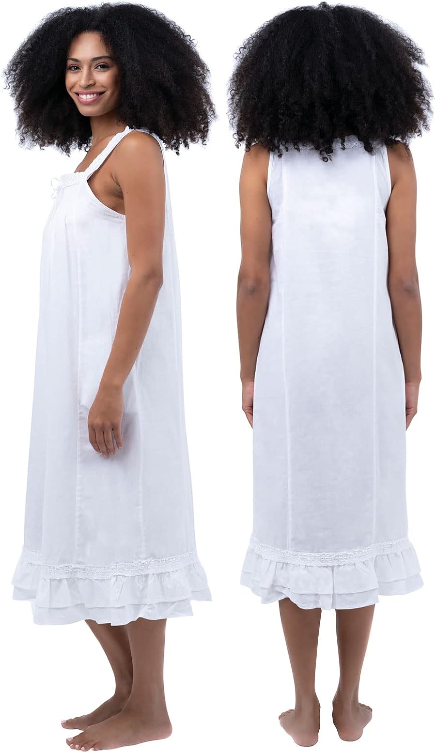 The 1 for U Vintage Nightgown - Night Dress for Women Sleepwear, Eloise 100% Cotton Gown