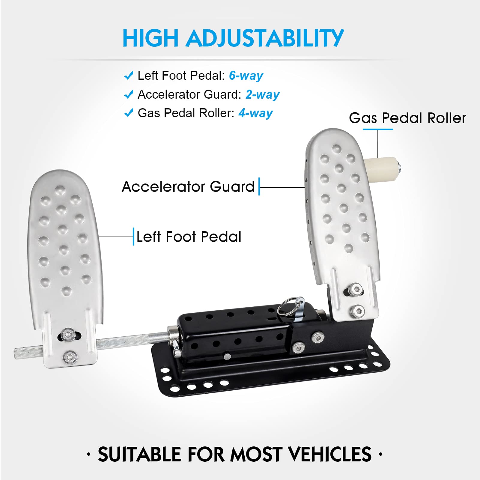 DriFeez Left Foot Accelerator Gas Pedal, LFGP Drive Assist for Handicap