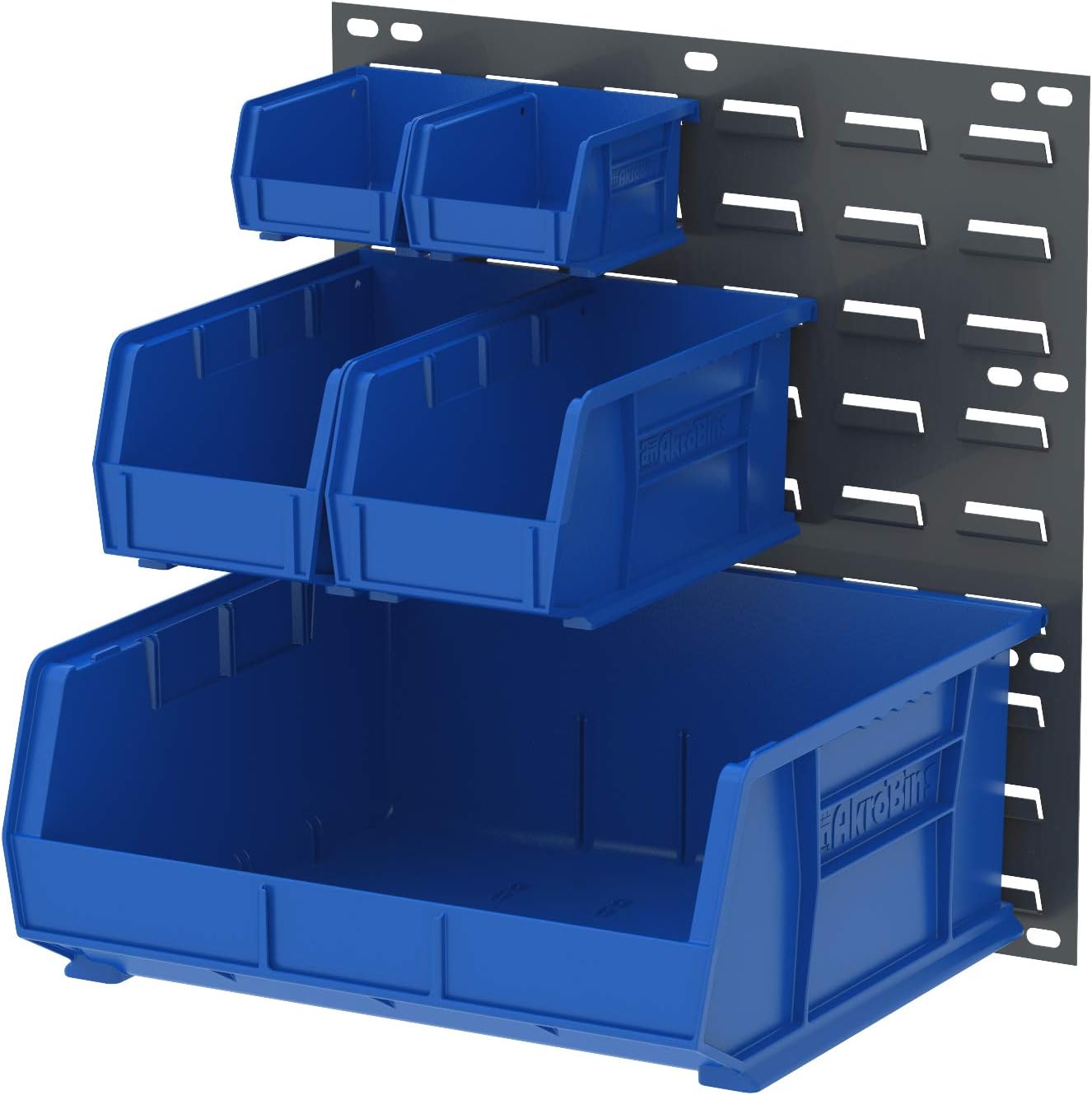 Frее Shірріng 🛒 Akro-Mils 30618 Louvered Steel Wall Mount Panel Garage Organizer for Hanging AkroBin Storage Bins, 18-Inch W x 19-Inch H, Grey, 4 Pack