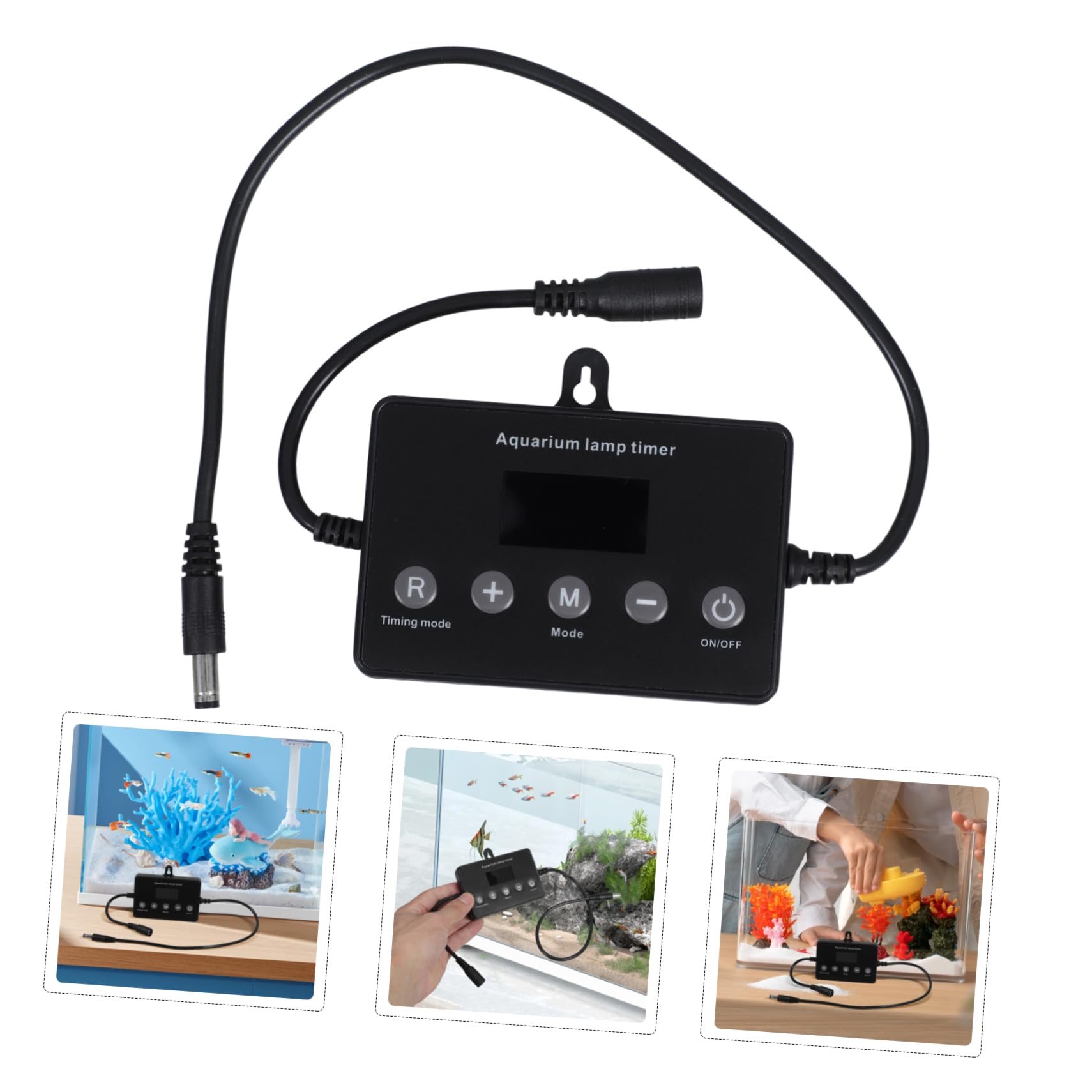 Kisangel 2stücke Led Aquarium Controller Mit Zeitschaltuhr Dimmer Und LCD-anzeige Einsetzbar Für Led Aquarienbeleuchtung Sonnenaufgangs Und Sonnenuntergangsmodus Energiesparend Und