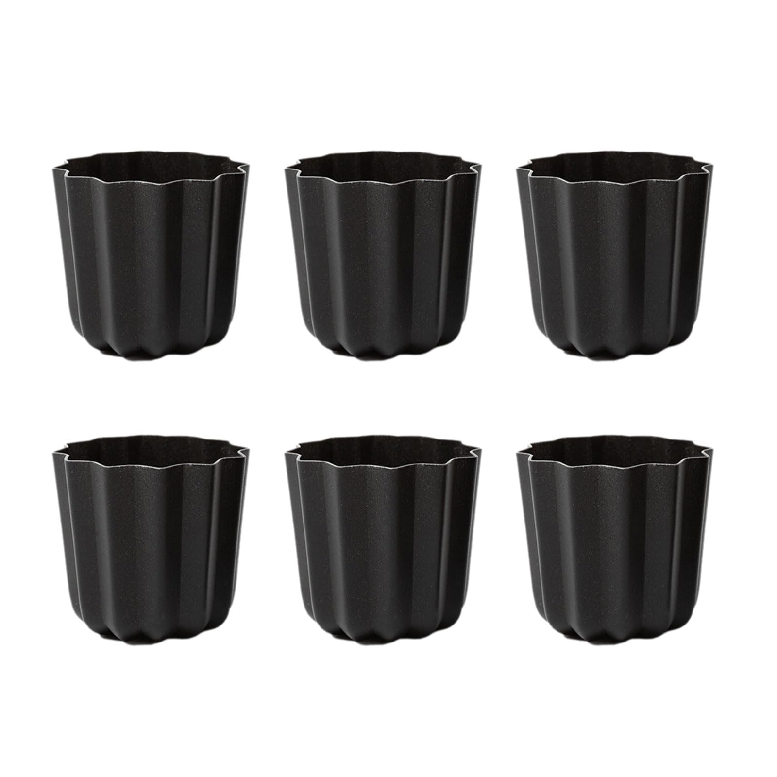Paquete de 6 moldes antiadherentes para tartas de aleación de aluminio para pudines y mousses