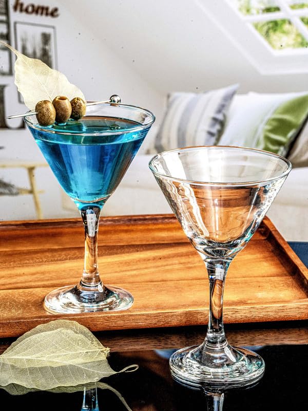 ROXX Clear Glass Tulip Martini Stem Glass Set of 4pcs RX-2813-2