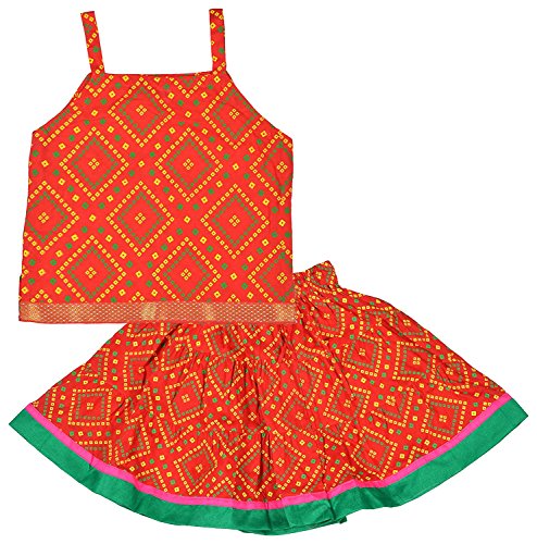 Image of DIAMO Girls' Cotton Lehenga Choli