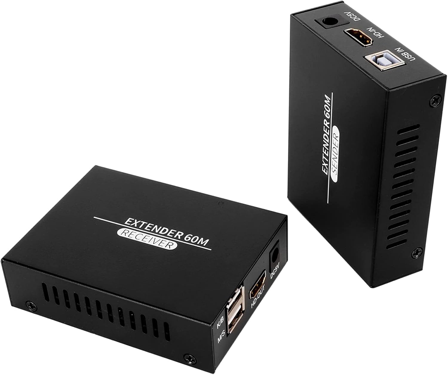 HDMI USB KVM Extender, 197ft 60Hz Function HD KVM Extender Keyboard & Mouse Remote