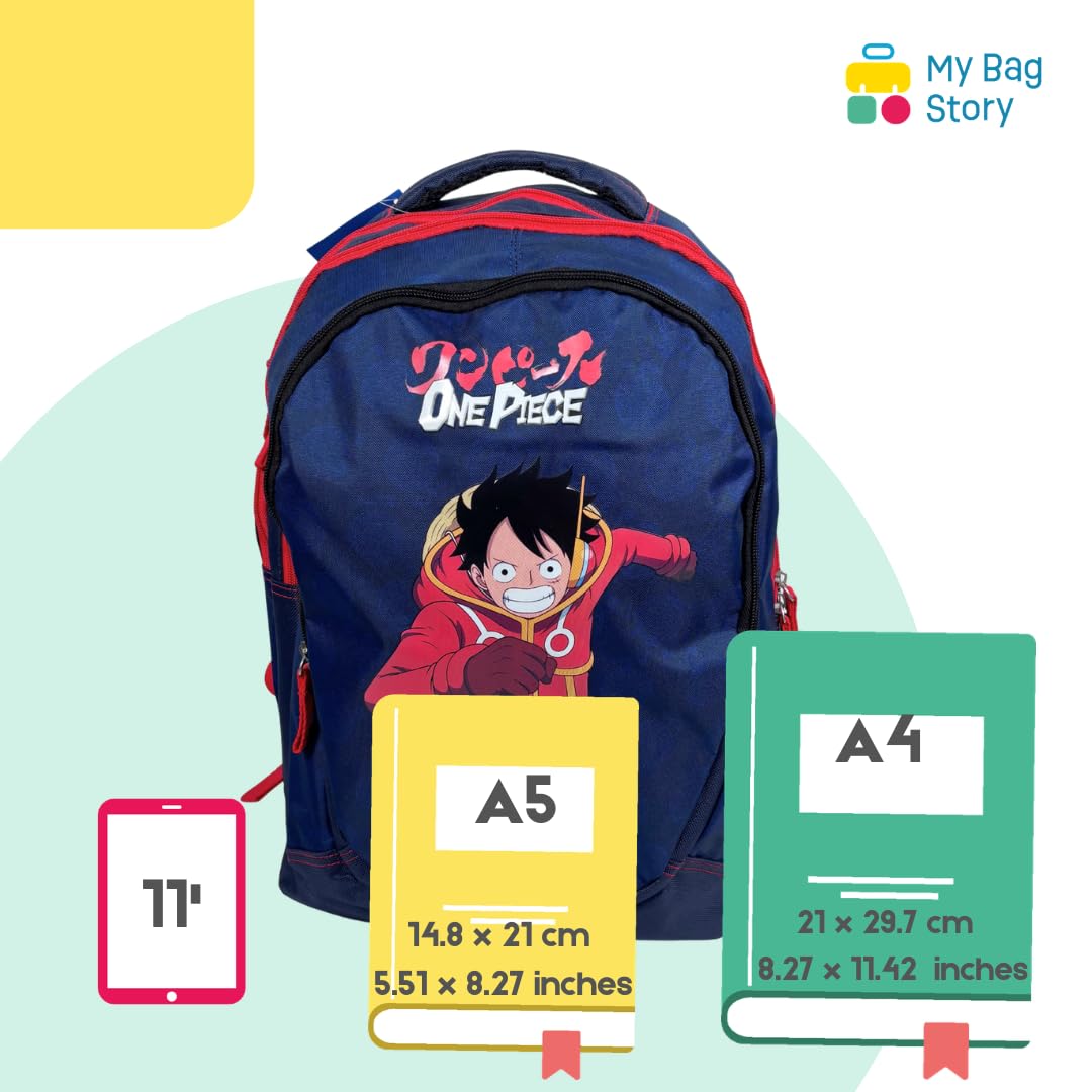 mybagstory Zaino One Piece | Grande Formato 45 cm | Blu marino