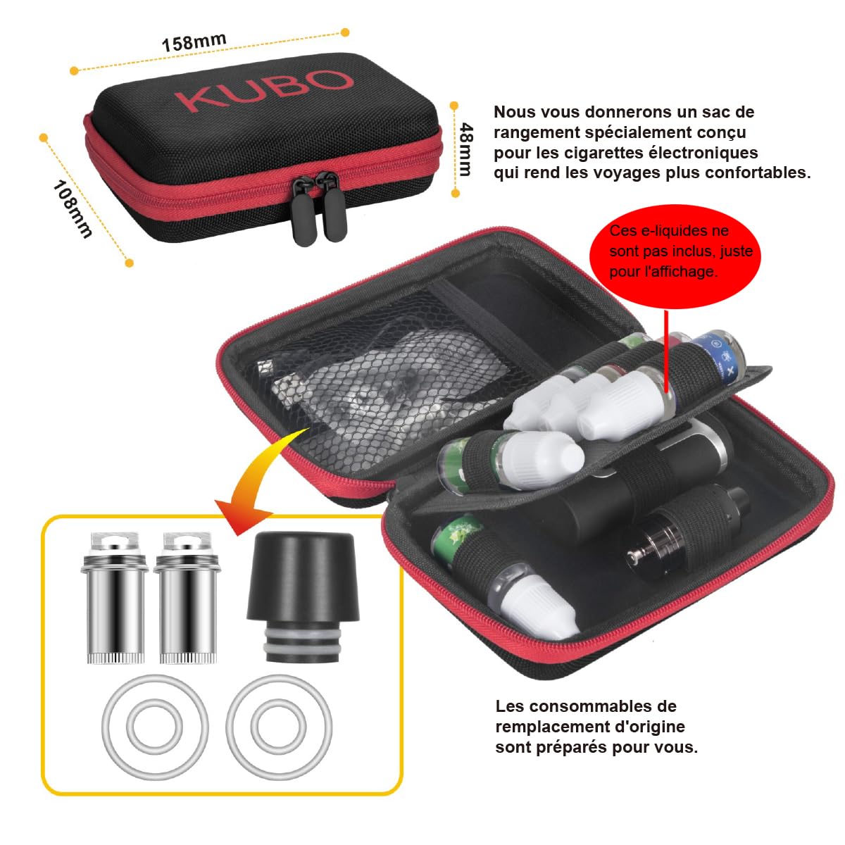 KUBO LZ80W Cigarette Électronique Kit Vape Ajustable 80W