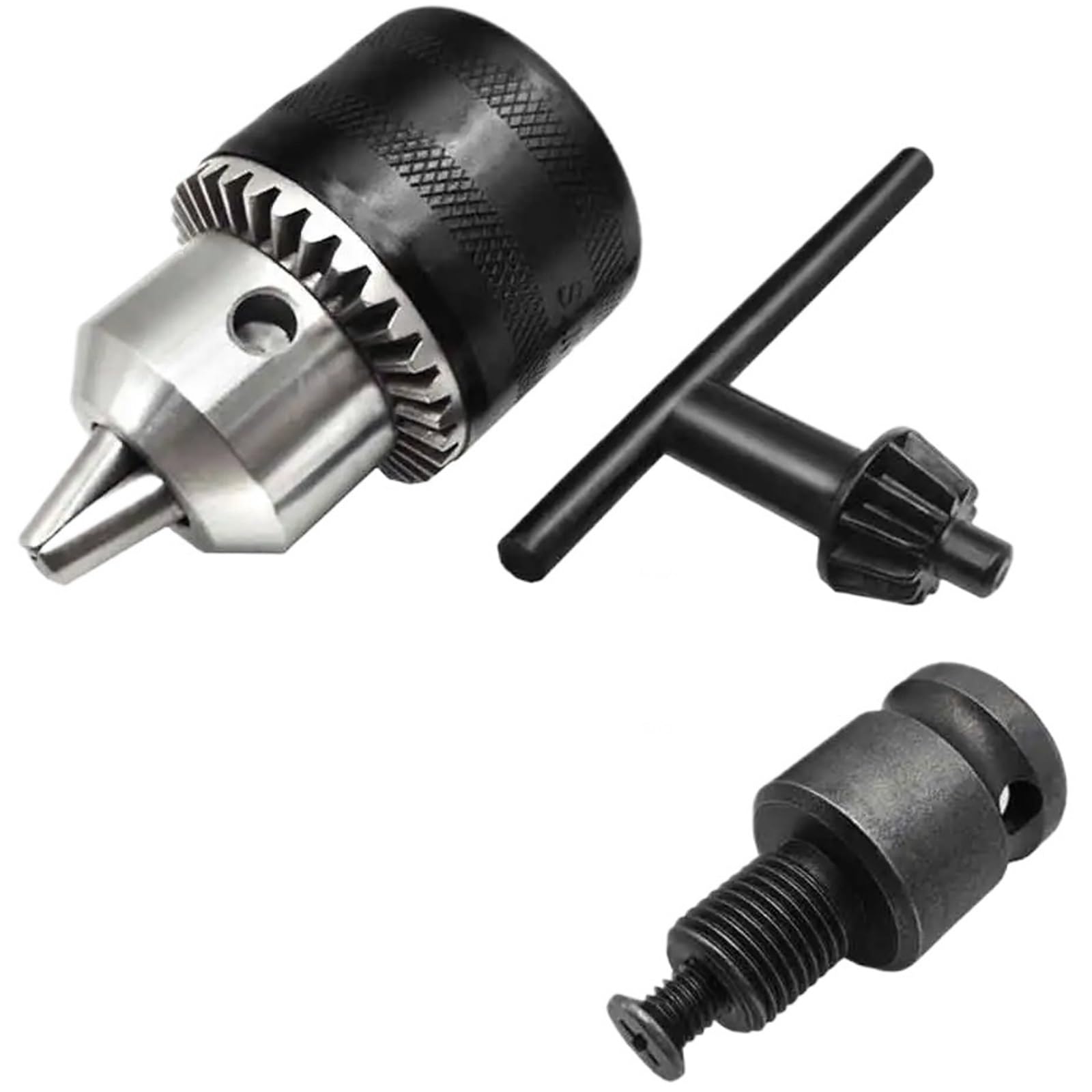 Atxyaa Chuck And Adapter 1.5-10Mm Drill Chuck,3/8-24Unf Mount Impact Driver Bits Conversion Hex Shank(Chuck And Adapter)