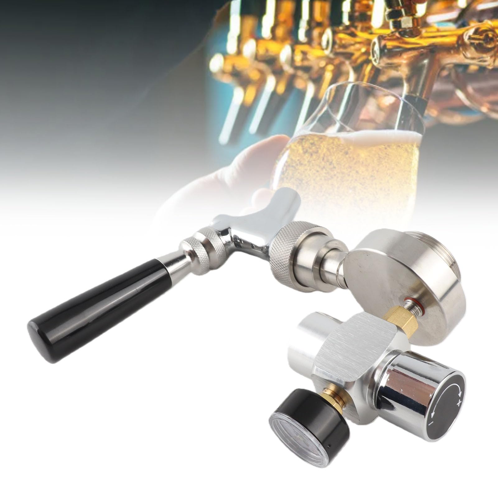 Kit De Distributeur De Robinet De Lance De Bière D'Acier Inoxydable De Robinet De Lances D'Injecteur De Co2 Pour Le Mini Producteur De Bière De Fût De 2L/3.6L/5L