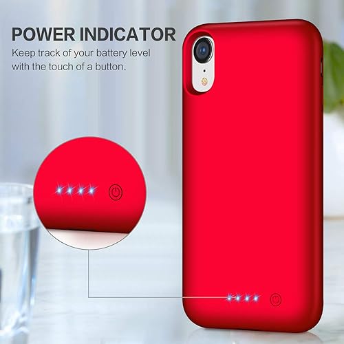 Miniatura 10 de Funda de batería para iPhone XR, funda de carga portátil de 6800 mAh para iPhone XR, batería externa recargable, batería externa, funda protectora