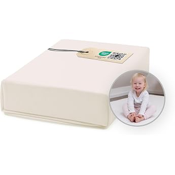Ehrenkind  Spannbettlaken f r Babybett Kinderbett 100% Bio-Baumwolle Spannbettlaken 120x200 Atmungsaktives Spannbetttuch 160 g/m  Oeko-TEX 100 Zertifiziert 200x120cm Natur